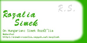 rozalia simek business card